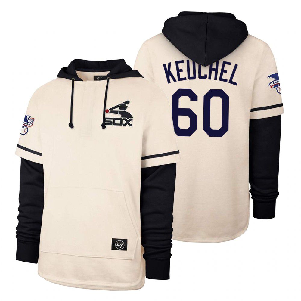 Men Chicago White Sox #60 Keuchel Cream 2021 Pullover Hoodie MLB Jersey->chicago white sox->MLB Jersey